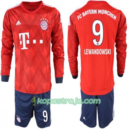 Billiga Fotbollströjor FC Bayern München Lewandowski 9 Barn Hemma tröja 2018/19 Långärmad